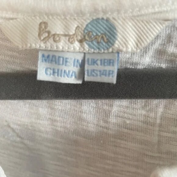 Boden - White Cotton Summer Dress - 14 - Picture 3 of 5